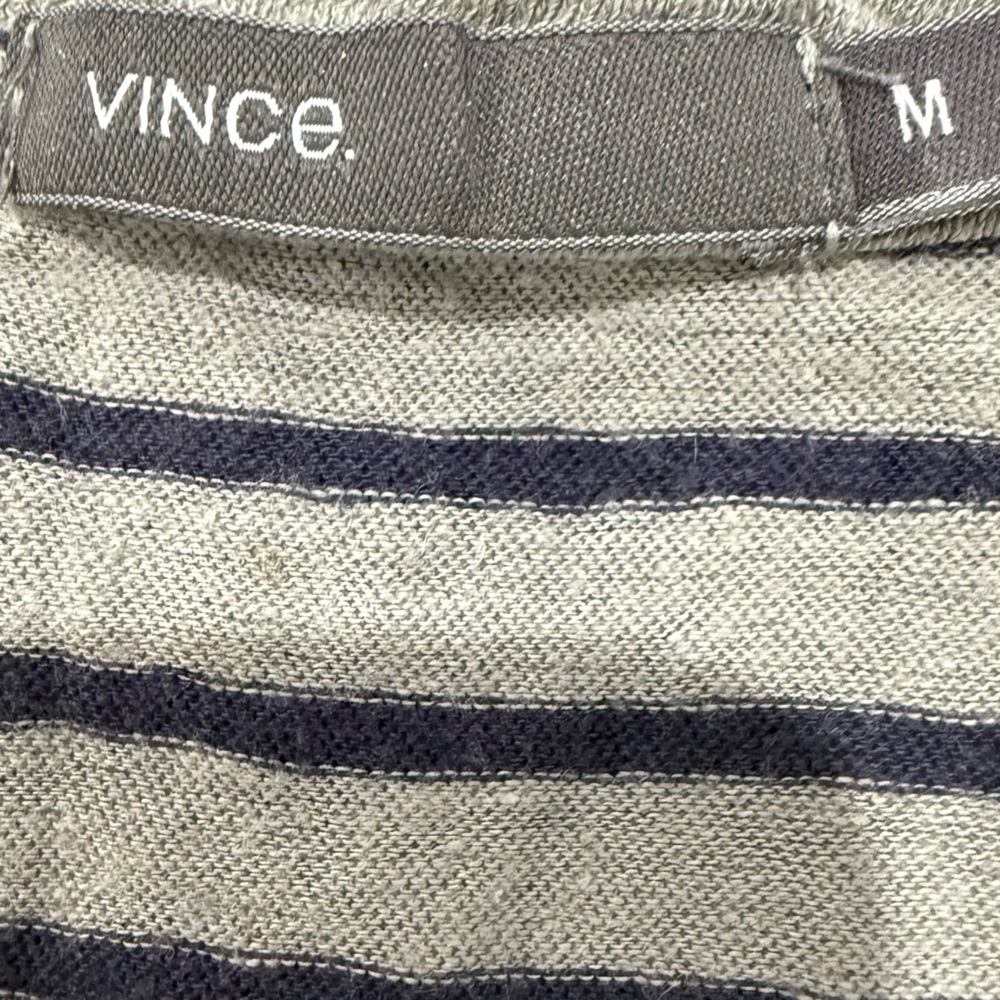 Vince Gray and Black Striped Short Sleeve Tee - Picture 3 of 4